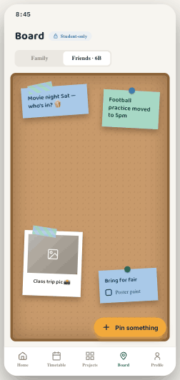 Friends corkboard